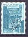 Monaco 1976-77 Palace Clock Tower 1f70 blue-green precancel unmounted mint, SG 1263, stamps on palaces, stamps on clocks