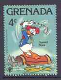 Grenada 1979 Donald Duck playing Golf 4c from Int Year of the Child (3rd issue) unmounted mint, SG 1029, stamps on golf