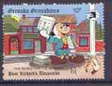 Grenada - Grenadines 1989 Mickey Mouse selling Newspapers 10c from Walt Disney Expo 89 set unmounted mint, SG 1203, stamps on newspapers