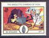 St Vincent 1989 Goofy with Briolette Diamond 5c from Walt Disney India 89 set, SG 1172 unmounted mint*, stamps on , stamps on  stamps on diamonds, stamps on  stamps on minerals, stamps on  stamps on mining