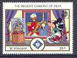 St Vincent 1989 Mickey Mouse & Regent Diamond 25c from Walt Disney India 89 set, SG 1174 unmounted mint*, stamps on , stamps on  stamps on diamonds, stamps on  stamps on minerals, stamps on  stamps on 