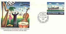 Australia 1985 Performing Arts Complex 33c postal stationery envelope with first day cancellation