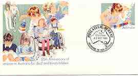 Australia 1985 Deaf & Blind Children 33c postal stationery envelope with first day cancellation