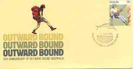 Australia 1981 Outward Bounds 25th Anniversary 24c postal stationery envelope with special illustrated 