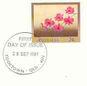 Australia 1981 The Cooktown Orchid 24c postal stationery envelope with first day cancellation, stamps on , stamps on  stamps on flowers, stamps on  stamps on orchids