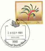 Australia 1981 Mangle's Kangaroo Paw 24c postal stationery envelope with first day cancellation, stamps on flowers, stamps on 