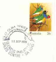 Australia 1978 Gouldian Finch 20c postal stationery envelope with first day cancel, stamps on , stamps on  stamps on birds, stamps on  stamps on finches