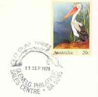 Australia 1978 Pelican 20c postal stationery envelope with first day cancel, stamps on birds, stamps on pelican