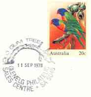 Australia 1978 Lorikeet 20c postal stationery envelope with first day cancel, stamps on , stamps on  stamps on birds, stamps on  stamps on lorikeet, stamps on  stamps on parrots