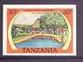 Tanzania 1978 Lake Manyara Hotel 50c (from Game Lodges set) imperf unmounted mint, SG 243var*, stamps on hotels, stamps on lakes, stamps on game