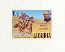 Liberia 1979 Centenary of Rowland Hill 10c Pony Express Rider 10c imperf deluxe sheet unmounted mint, as SG 1380, stamps on , stamps on  stamps on postal, stamps on  stamps on horses, stamps on  stamps on postman, stamps on  stamps on americana, stamps on  stamps on rowland hill
