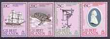 Gilbert Islands 1979 Bicentenary of Captain Cook's Voyages set of 4 unmounted mint, SG 80-83, stamps on ships, stamps on explorers, stamps on cook, stamps on wedgwood, stamps on ceramics, stamps on turtles
