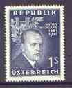 Austria 1957 Death Anniversary of Anton Wildgans (poet) unmounted mint, SG 1290, stamps on , stamps on  stamps on literature, stamps on  stamps on poetry, stamps on  stamps on personalities