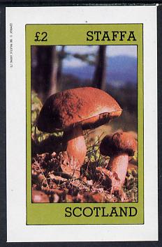 Staffa 1982 Fungi imperf deluxe sheet (£2 value) unmounted mint, stamps on fungi