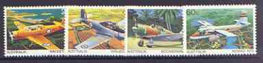 Australia 1980 Aircraft set of 4 unmounted mint, SG 761-64*, stamps on aviation, stamps on 