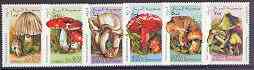 Somalia 1998 Fungi complete perf set of 6 unmounted mint, stamps on , stamps on  stamps on fungi