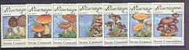 Nicaragua 1990 Mushrooms complete perf set of 7 unmounted mint, stamps on fungi