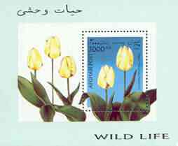 Afghanistan 1997 Tulips perf m/sheet unmounted mint, stamps on flowers, stamps on tulips