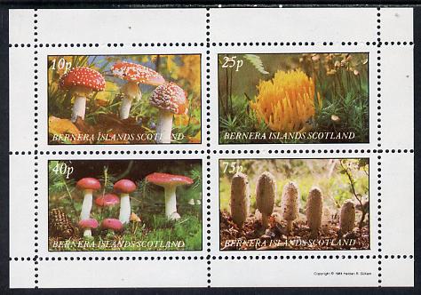 Bernera 1981 Fungi perf set of 4 values (10p to 75p) unmounted mint, stamps on fungi