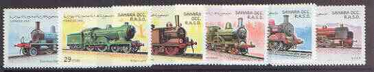 Sahara Republic 1997 Locomotives complete perf set of 6 values unmounted mint, stamps on , stamps on  stamps on railways