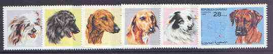 Sahara Republic 1998 African Dogs complete perf set of 6 values unmounted mint, stamps on , stamps on  stamps on dogs, stamps on  stamps on maps