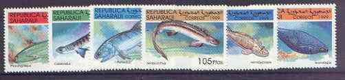 Sahara Republic 1999 Fish complete perf set of 6 values unmounted mint