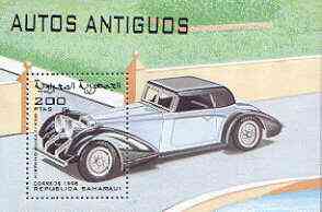 Sahara Republic 1998 Vintage Cars (1938 Hispano) perf m/sheet unmounted mint, stamps on cars