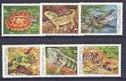 Somalia 1998 Reptiles complete perf set of 6 values unmounted mint, stamps on , stamps on  stamps on reptiles, stamps on  stamps on tortoises, stamps on  stamps on frogs, stamps on  stamps on lizards, stamps on  stamps on crocodiles, stamps on  stamps on snakes, stamps on  stamps on snake, stamps on  stamps on snakes, stamps on  stamps on 