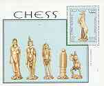 Somalia 1997 Chess Pieces perf m/sheet unmounted mint, stamps on chess