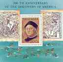 Tanzania 1992 500th Anniversary of Discovery of America by Columbus perf m/sheet unmounted mint, SG MS1352, stamps on , stamps on  stamps on ships, stamps on  stamps on explorers, stamps on  stamps on columbus