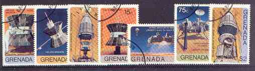 Grenada 1976 Viking & Helios Space Missions set of 7 fine cto used, SG 825-31*, stamps on , stamps on  stamps on space, stamps on  stamps on satellites