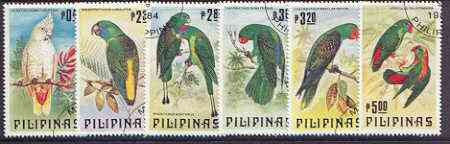 Philippines 1984 Parrots complete perf set of 6 fine cto used, SG 1793-98*, stamps on , stamps on  stamps on birds, stamps on  stamps on parrots