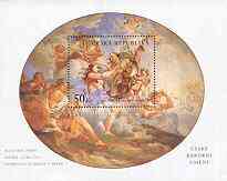 Czech Republic 2001 Czech Baroque Art (Ceiling frescoe y Reiner) perf m/sheet unmounted mint, stamps on , stamps on  stamps on arts