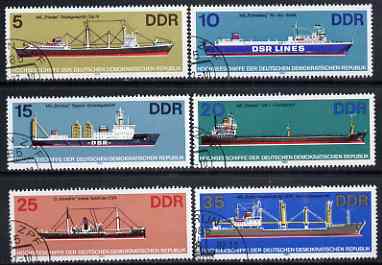 Germany - East 1982 Ocean Going Ships set of 6 very fine used, SG E2417-22, stamps on , stamps on  stamps on ships