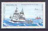 St Pierre & Miquelon 1989 Le Malabar Tug 3f unmounted mint, SG 618, stamps on ships, stamps on tugs