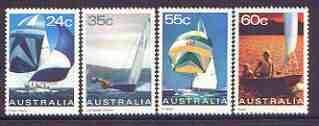 Australia 1981 Yachts set of 4 unmounted mint, SG 833-36*, stamps on ships, stamps on yachts
