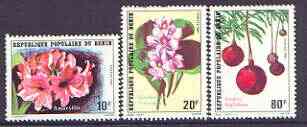 Benin 1981 Flowers set of 3 unmounted mint, SG 830-32, stamps on , stamps on  stamps on flowers, stamps on  stamps on scots, stamps on  stamps on scotland