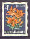 Austria 1966 Orange Lily 4s (from Alpine Flora set) fine used, SG 1475, stamps on flowers, stamps on lily