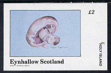 Eynhallow 1982 Fungi (Field Mushroom) imperf deluxe sheet (£2 value) unmounted mint, stamps on fungi