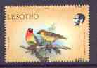 Lesotho 1988 Birds 16s Cape Weaver with horiz perfs shifted (date at top of stamp) SG 796var unmounted mint*, stamps on birds, stamps on weaver