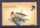 Lesotho 1988 Birds 16s Cape Weaver with horiz perfs shifted (date at top of stamp) SG 796var unmounted mint*, stamps on , stamps on  stamps on birds, stamps on  stamps on weaver