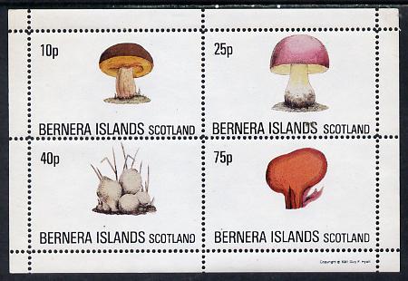 Bernera 1981 Fungi perf set of 4 values complete (10p to 75p) unmounted mint, stamps on , stamps on  stamps on fungi