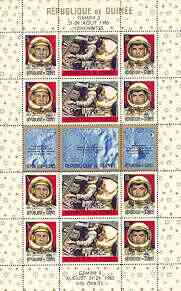 Guinea - Conakry 1965 Gemini 120 Orbits sheetlet of 15 unmounted mint, Mi BL 11A, stamps on , stamps on  stamps on space