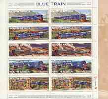 South Africa 1998 Blue Train Services 13r booklet complete and pristine, SG SB54, stamps on , stamps on  stamps on railways