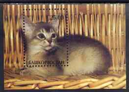 Bashkortostan 2001 Domestic Cats perf m/sheet unmounted mint (Cat on Wicker Chair), stamps on , stamps on  stamps on cats