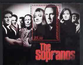 Amurskaja Republic 2001 The Sopranos (TV Gangsters) perf m/sheet unmounted mint , stamps on films, stamps on entertainments, stamps on  tv , stamps on mafia