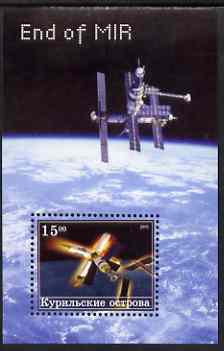 Kuril Islands 2001 End of Mir perf m/sheet unmounted mint, stamps on space
