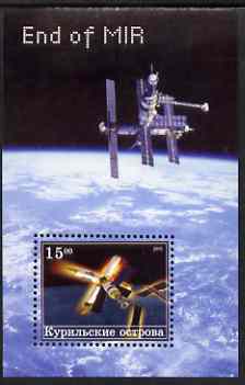 Kuril Islands 2001 End of Mir perf m/sheet unmounted mint, stamps on , stamps on  stamps on space