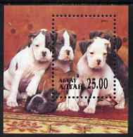 Altaj Republic 2001 Dogs perf m/sheet unmounted mint (Boxer & Pups), stamps on dogs, stamps on boxers