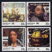 Australia 1985 Bicentenary of Australian Settlement (2nd series) Navigators set of 4 unmounted mint, SG 972-75, stamps on , stamps on  stamps on ships, stamps on  stamps on navigators, stamps on  stamps on explorers, stamps on  stamps on 